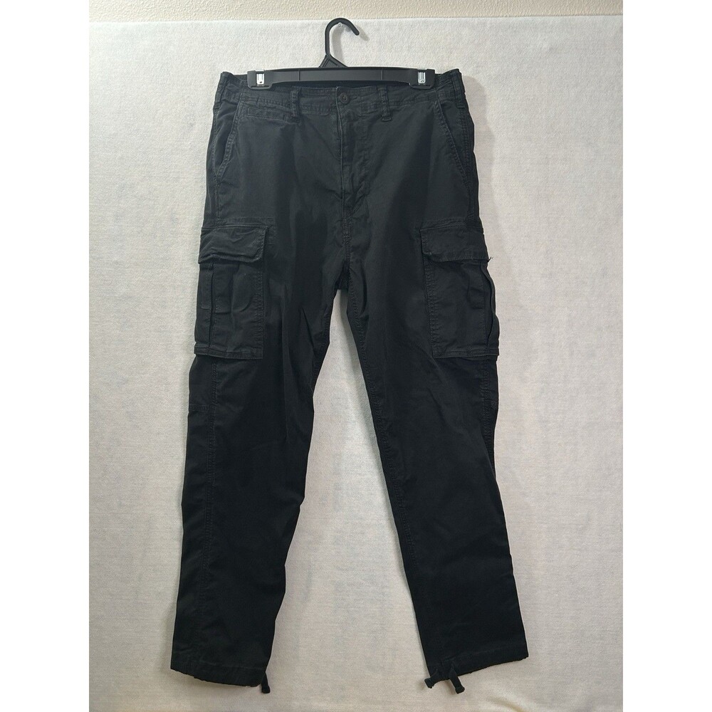 American Eagle Flex Cargo Pants Mens 30x32 Black Real Good Streetwear Y2K